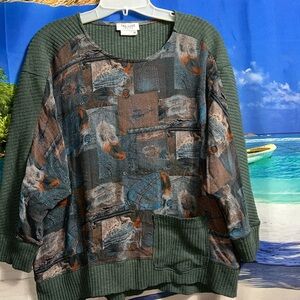 TRU LUXE  Ribbed Boho Dolmen Sleeves Top